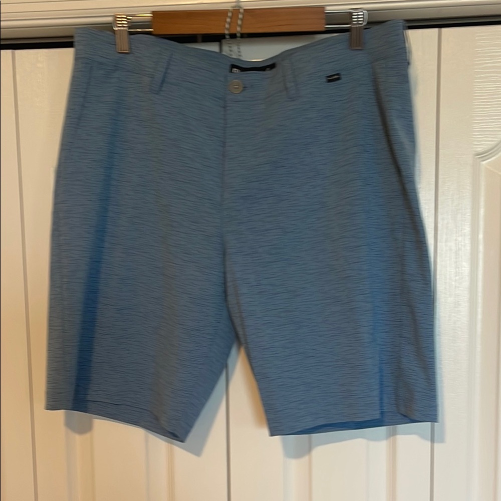 Travis Mathew Blue Flat Front Shorts for Casual Wear